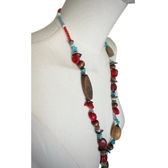 EsMor Multicolored Beaded Boho Adjustable Length Necklace - Picture 2 of 5